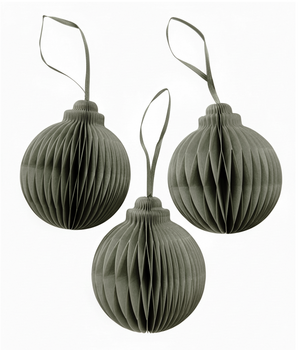 10x PAPIERKUGEL GRAU GRUN