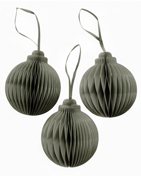 10x PAPER BALL GRAY GREEN