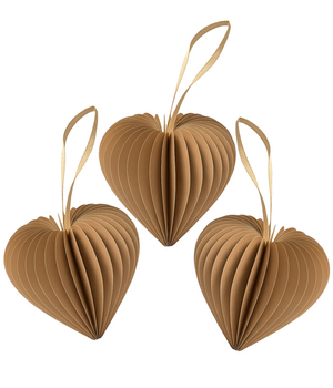 10x PAPIERHERZEN KARAMELL