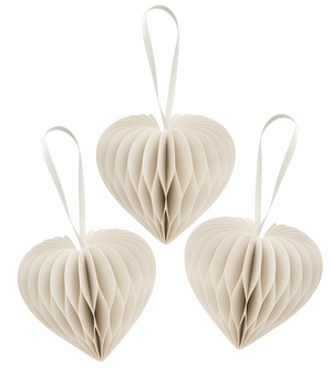 10x PAPER HEART WHITE