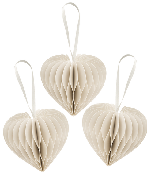 10x PAPER HEART WHITE