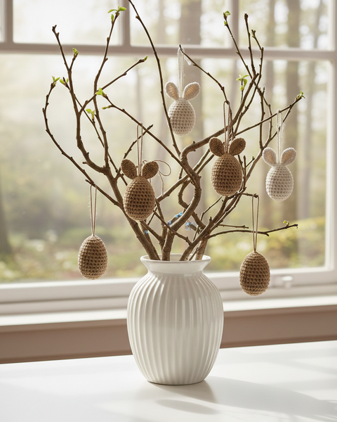 10 GEHAKELTE EIER MIT HASENOHREN WARMWEISS