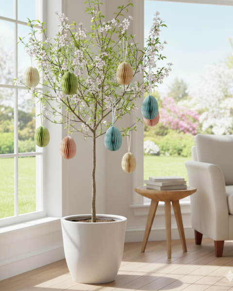 10 OEUFS EN PAPIER VERT CLAIR