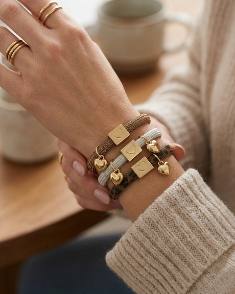 10 ELASTIQUES POUR CHEVEUX BRACELETS LEOPARD