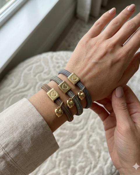 10 BRACELETS ELASTIQUES POUR CHEVEUX GRIS