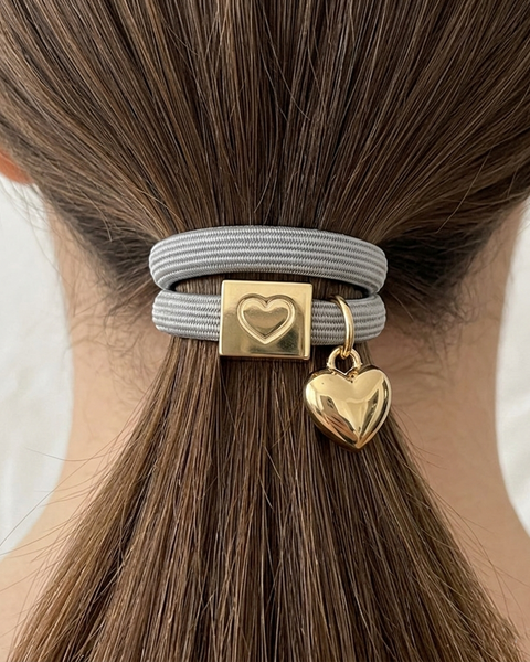 10 BRACELETS ELASTIQUES POUR CHEVEUX GRIS CLAIR
