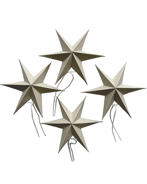 10x2 MINI ETOILES EN PAPIER GRIS CHAUD