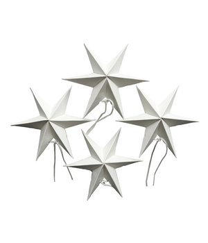 20x WARM WHITE MINI PAPER STARS