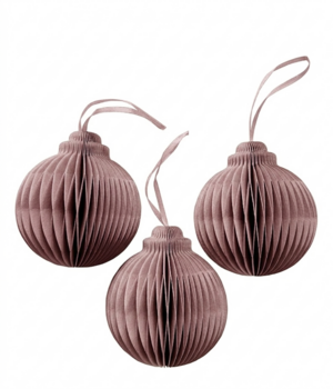 10X BOULES DE PAPIER ROSE POUDRE