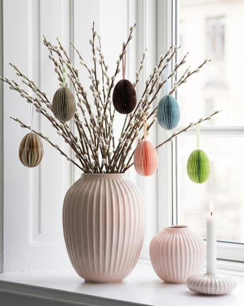 10 OEUFS EN PAPIER ROSE CLAIR