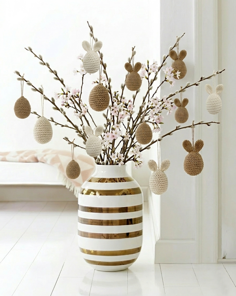 10 ŒUFS AU CROCHET CARAMEL