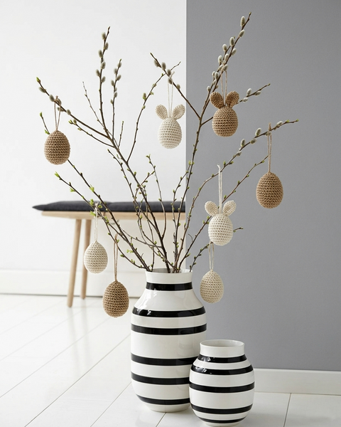 10 ŒUFS AU CROCHET BLANC CHAUD