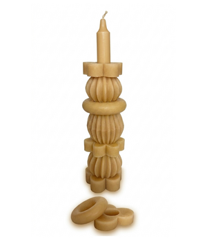 6 STACK CANDLE 25CM OCKER - THE ORIGINAL