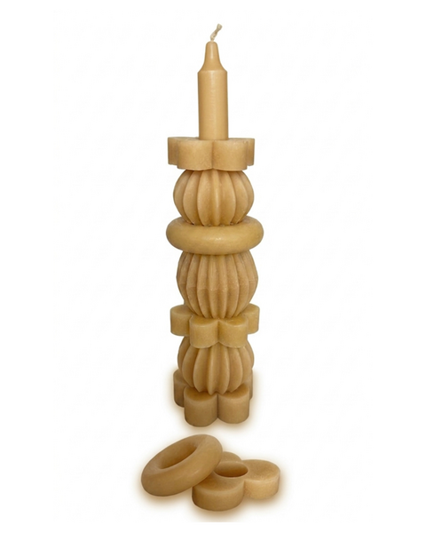 6 STACK CANDLE 25CM OCKER - THE ORIGINAL