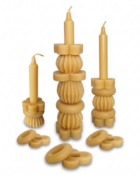 6 STACK CANDLE 25CM OCKER - THE ORIGINAL