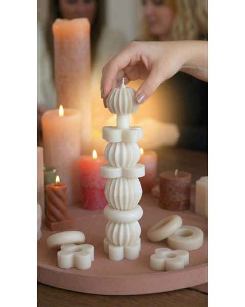 6 STACK CANDLE 25CM WARM WHITE - THE ORIGINAL