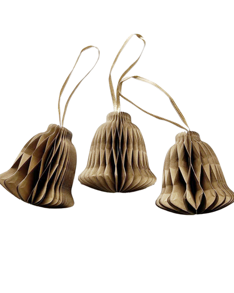 10X PAPIERGLOCKE TERRAKOTTABRAUN