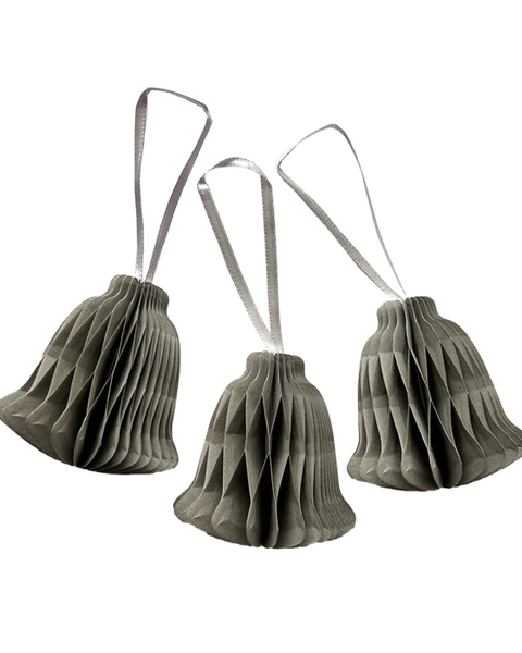 10X PAPIERGLOCKE GRAU GRUN