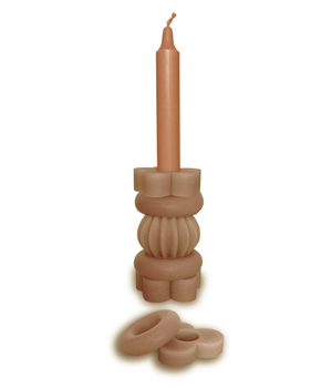 1 STACK CANDLE 21CM BROWN - THE ORIGINAL