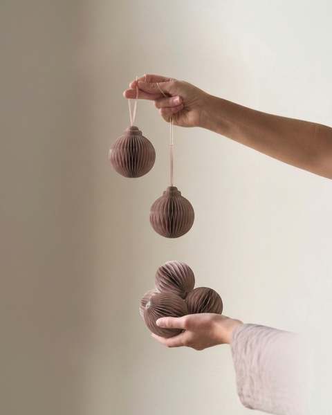 10X PAPER BALL DUSTY PINK