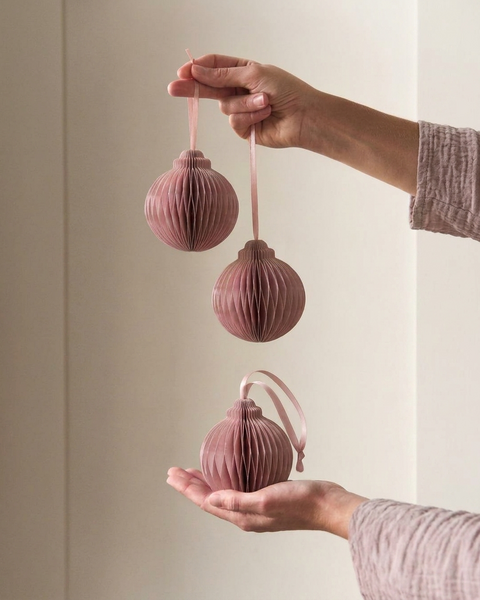 10X PAPER BALL DUSTY PINK