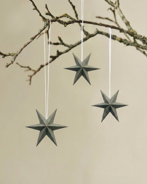 OLIVE GREEN MINI PAPER STARS