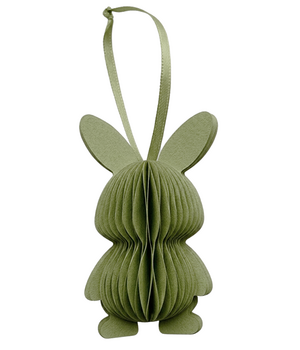 10 PAPIEREN KONIJNTJES WARM GROEN