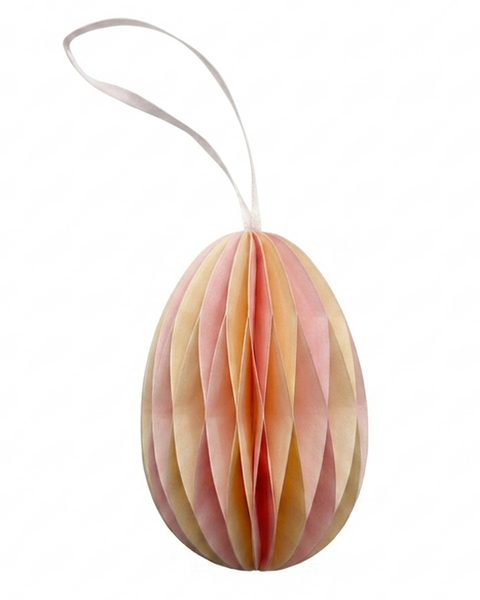 10 PAPER EGGS LIGHT YELLOW LIGHT PINK