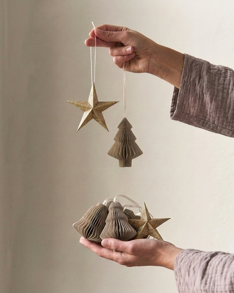 20x GOUDEN SPARKLE MINI PAPIERSTERREN