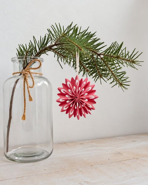 10 PAPIERSCHNEEFLOCKE RUBINROT