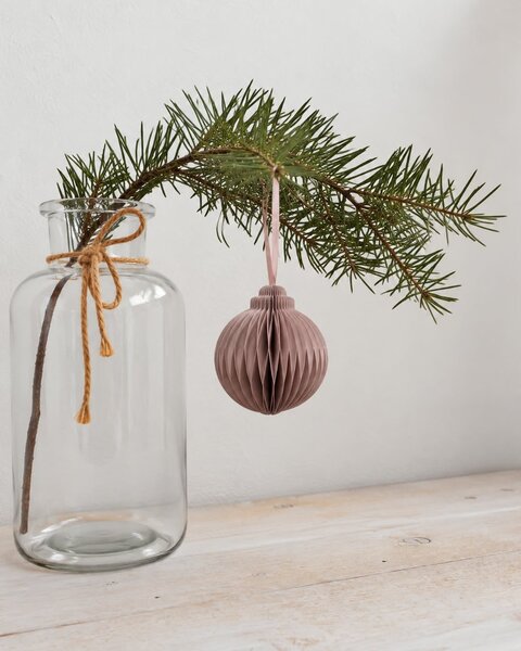 10 PAPIEREN BALLEN STOFFIG ROZE