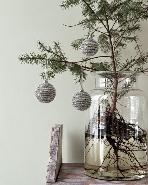 10 PIJPENRAGERBALLEN ZILVERGLITTER