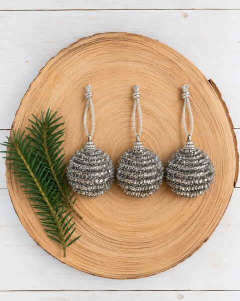 10 PIJPENRAGERBALLEN ZILVERGLITTER