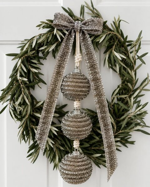 10 PIJPENRAGERBALLEN ZILVERGLITTER
