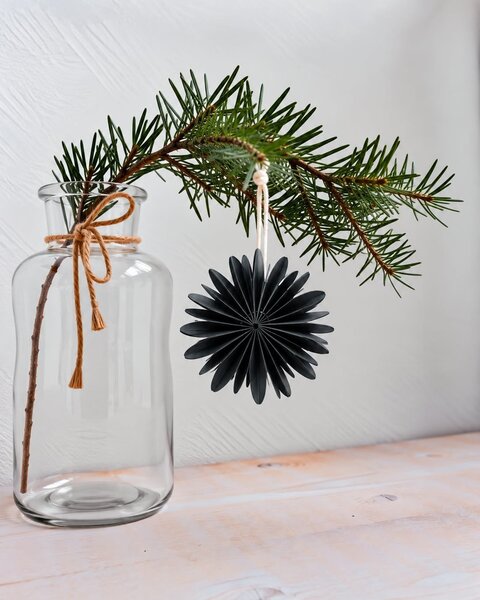 10 PAPIERSCHNEEFLOCKE SCHWARZ