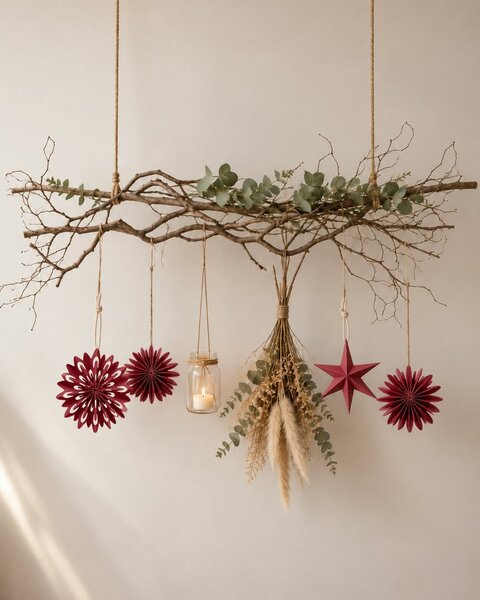 10 PAPIER SCHNEEFLOCKE WEINROT