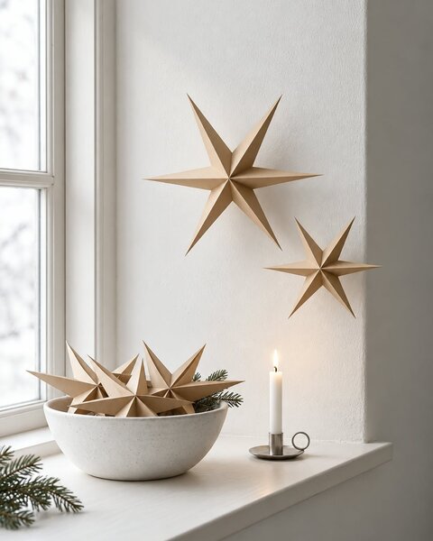 20 CARAMEL PAPER STARS