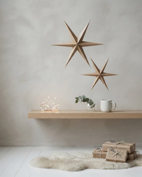 20 CARAMEL PAPER STARS