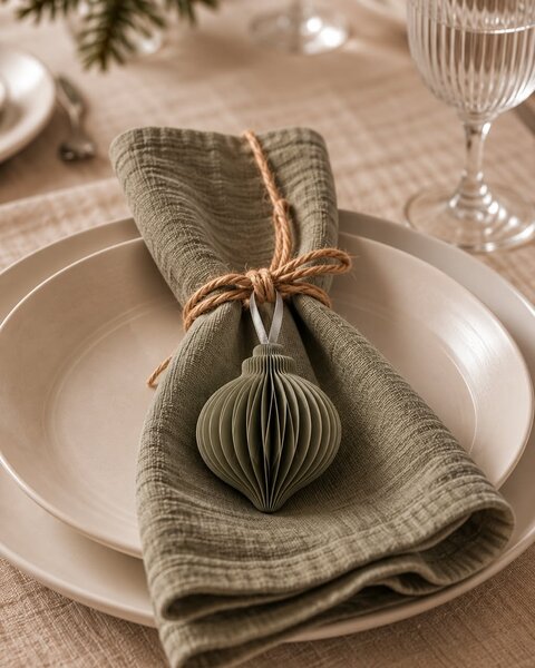 10 PAPER DROP OLIVE GREEN