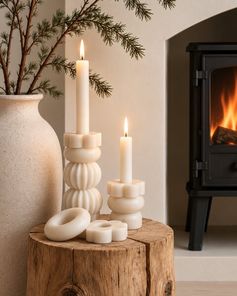 1 STACK CANDLE 17CM WARM WHITE - THE ORIGINAL