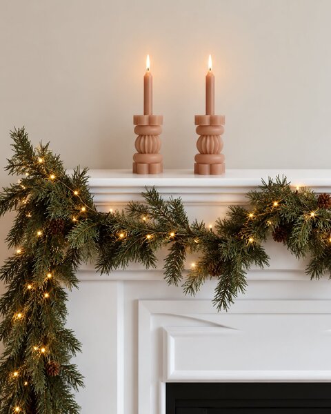 1 STACK CANDLE 21CM BROWN - THE ORIGINAL