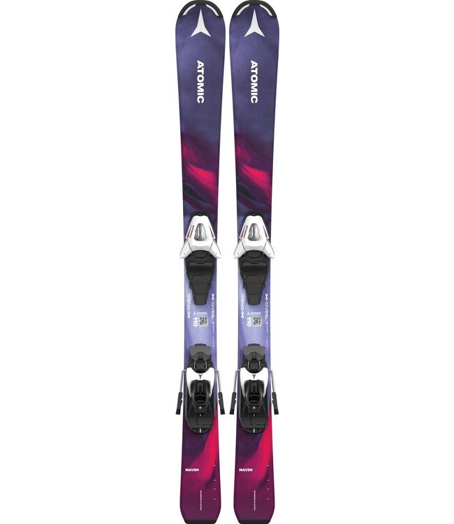 Atomic Maverick Junior 100-120 All-mountain Skis + C5 Gw Bindings For Kids