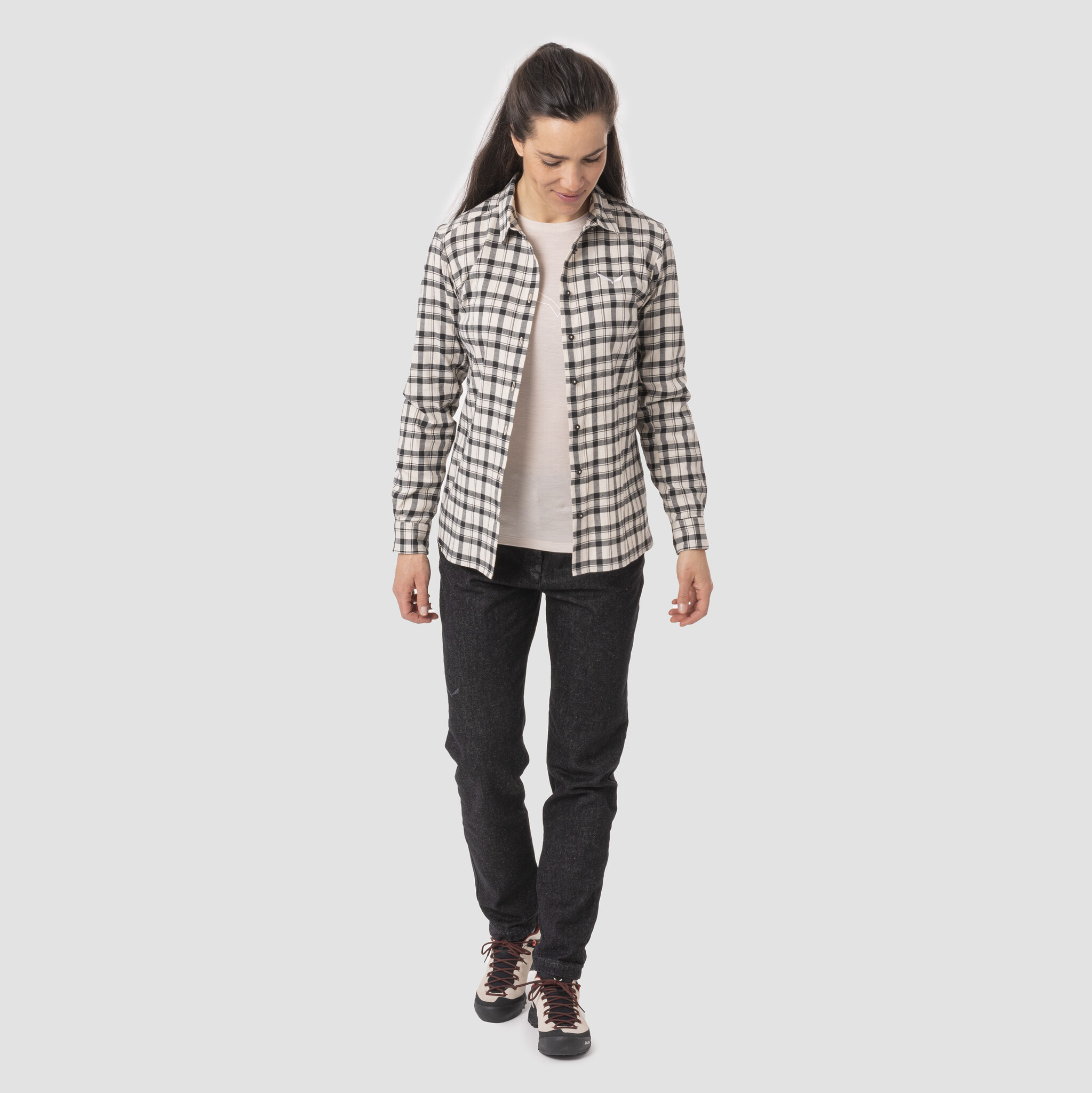 Fanes Flannel Polarlite Shirt Women SILVER SPORT