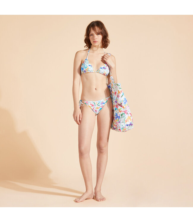 Vilebrequin Happy Flowers Triangle Bikini Top For Women