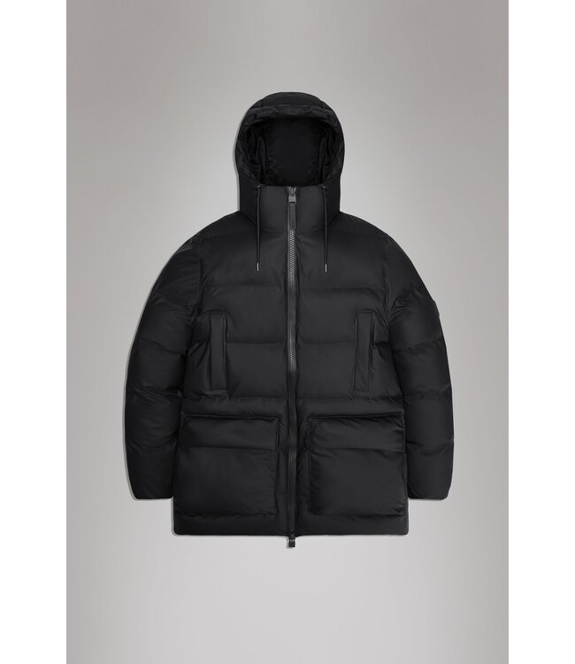 Rains Alta Long Puffer Cargo Jacket - W3T4