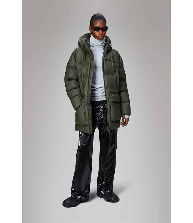 Rains Alta Long Puffer Cargo Jacket - W3T4