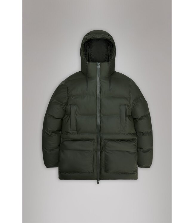 Rains Alta Long Puffer Cargo Jacket - W3T4