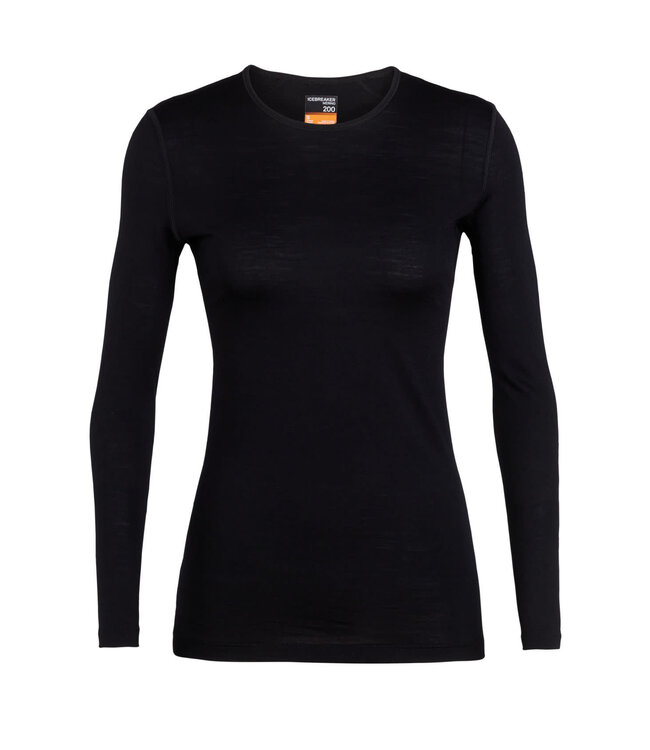 Icebreaker Merino 200 Oasis Long Sleeve Crew Thermal Top For Women