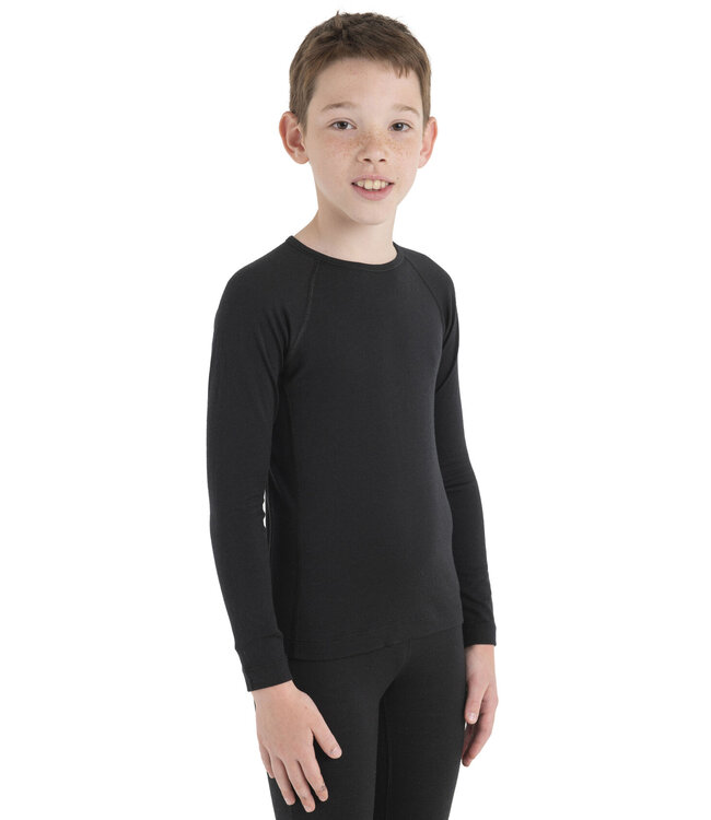 Icebreaker Merino 200 Oasis Long Sleeve Crew Thermal Top For Kids