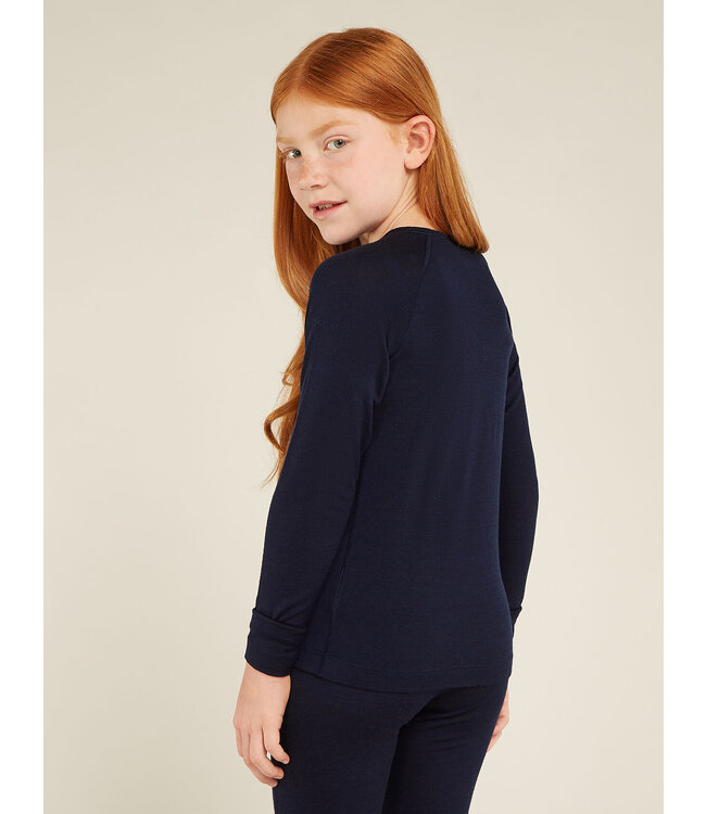 Icebreaker Merino 200 Oasis Long Sleeve Crew Thermal Top For Kids